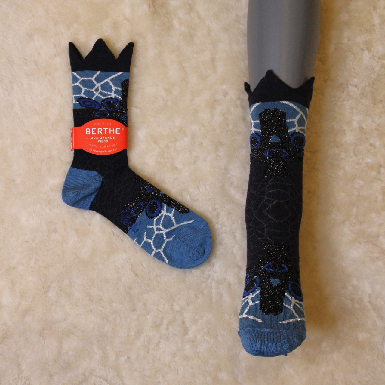 Mi-chaussette en laine BERTHE AUX GRANDS PIEDS