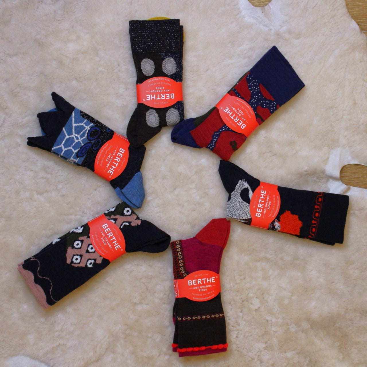 Mi-chaussette en laine BERTHE AUX GRANDS PIEDS
