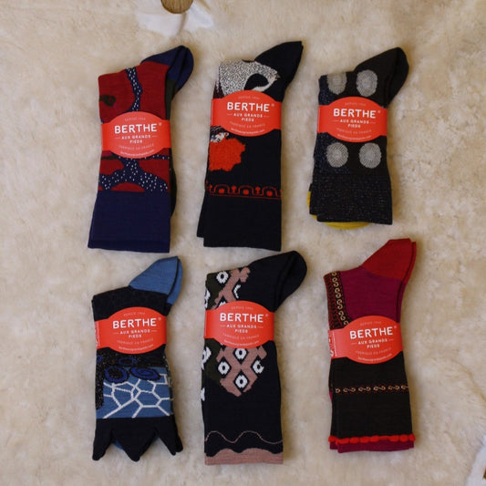 Mi-chaussette en laine BERTHE AUX GRANDS PIEDS