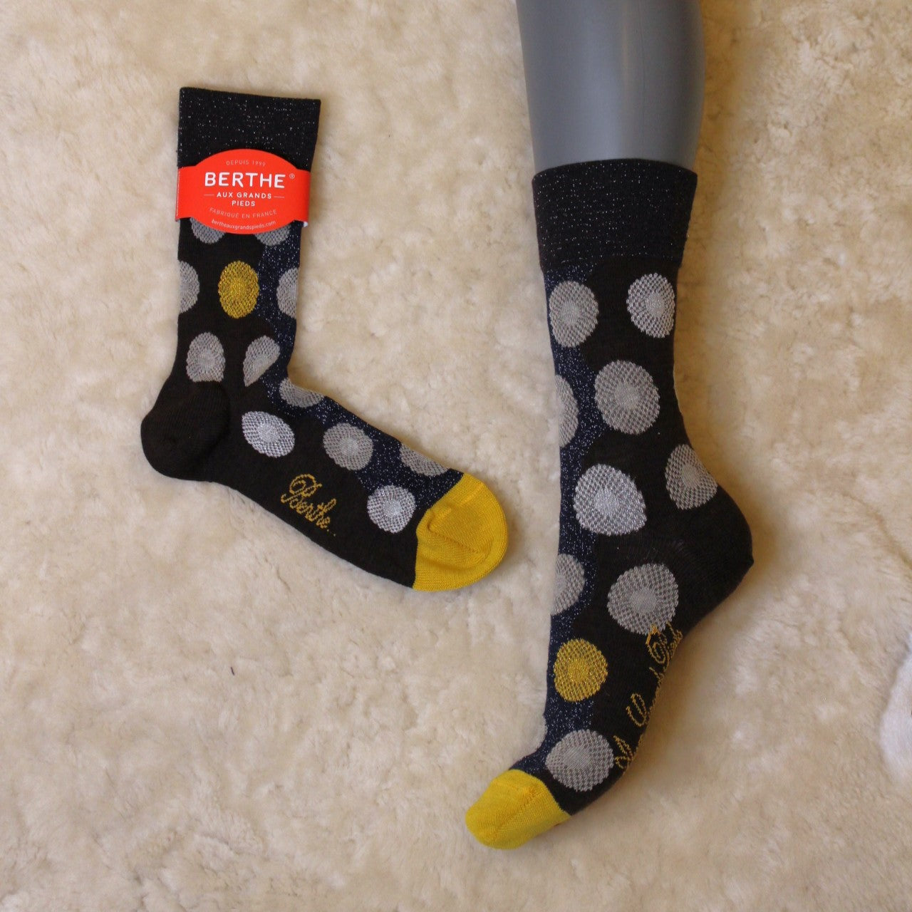 Mi-chaussette en laine BERTHE AUX GRANDS PIEDS
