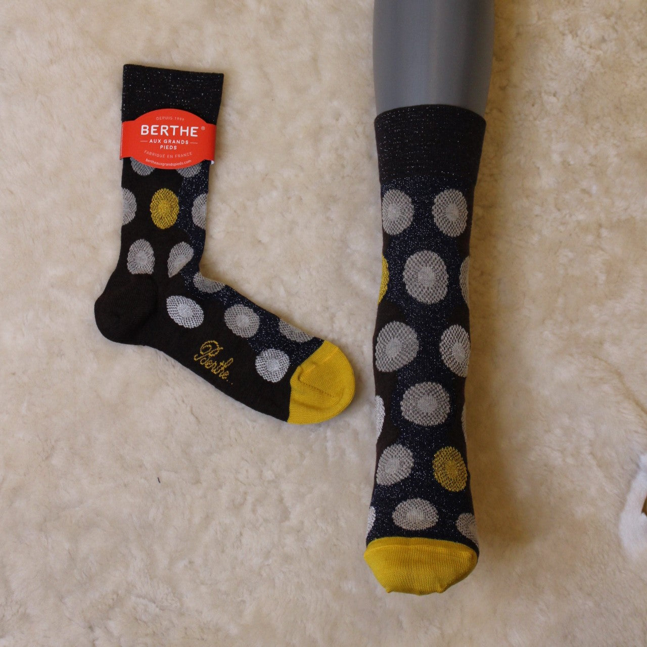 Mi-chaussette en laine BERTHE AUX GRANDS PIEDS