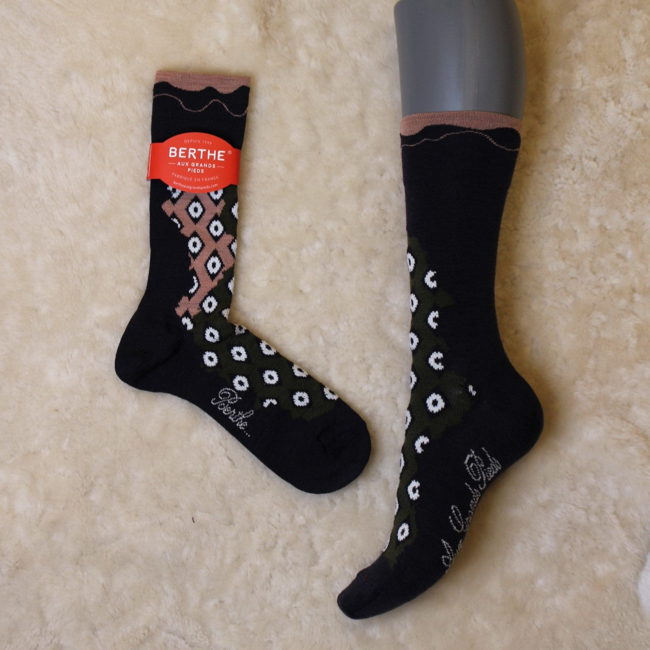 Mi-chaussette en laine BERTHE AUX GRANDS PIEDS