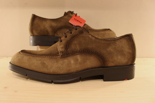 Derby homme LLOYD cuir velours marron