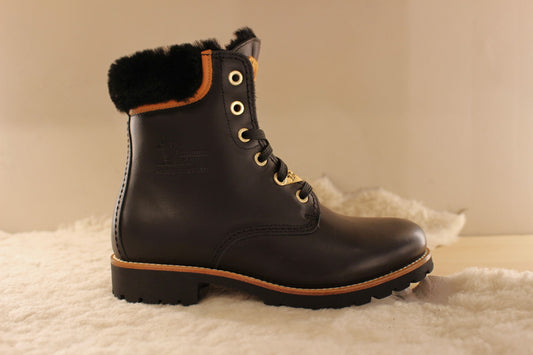 Bottines femme en cuir waterproof noir PANAMA JACK