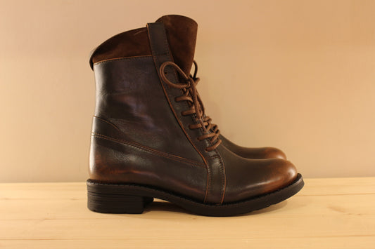 Bottines chocolat avec semelle amovible CASTA fabrication portugaise 