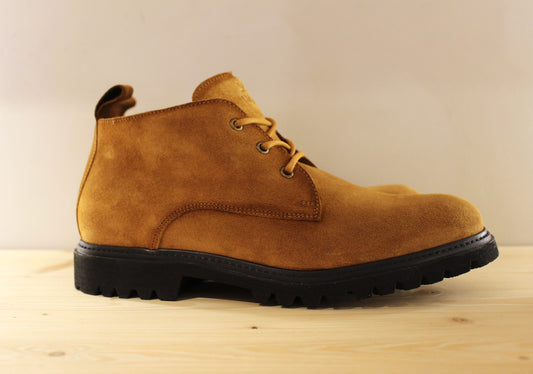 Bottine cuir velours camel et mouton LLOYD