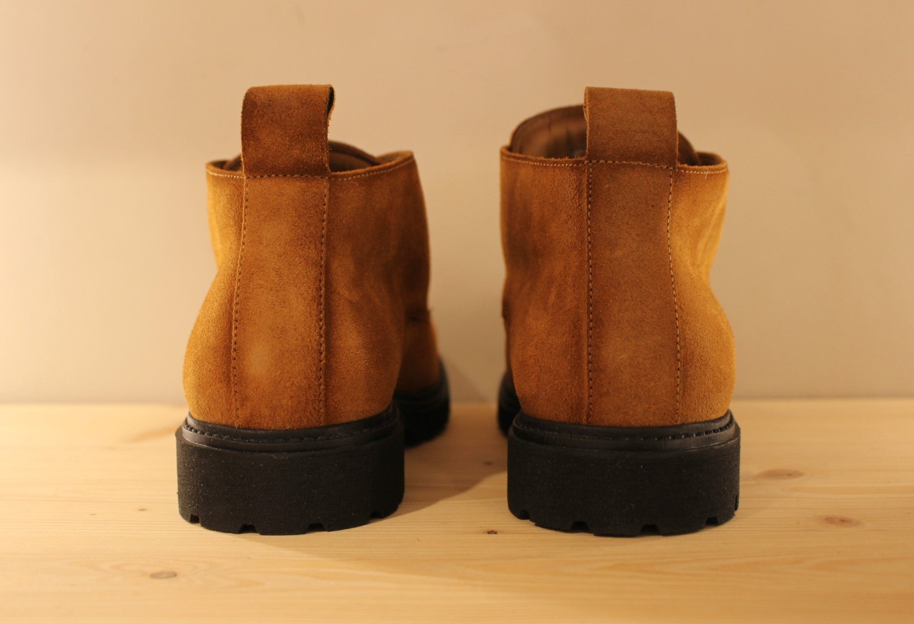 Bottine cuir velours camel et mouton LLOYD