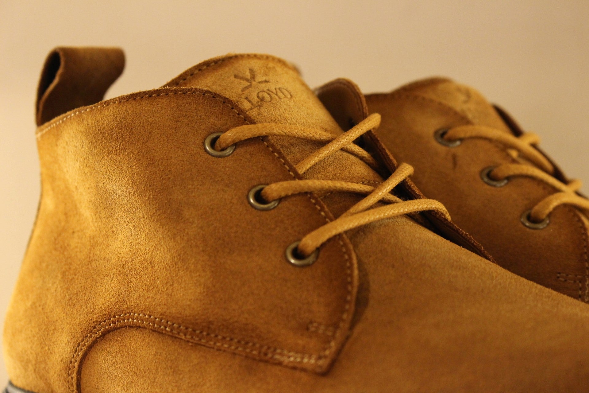 Bottine cuir velours camel et mouton LLOYD
