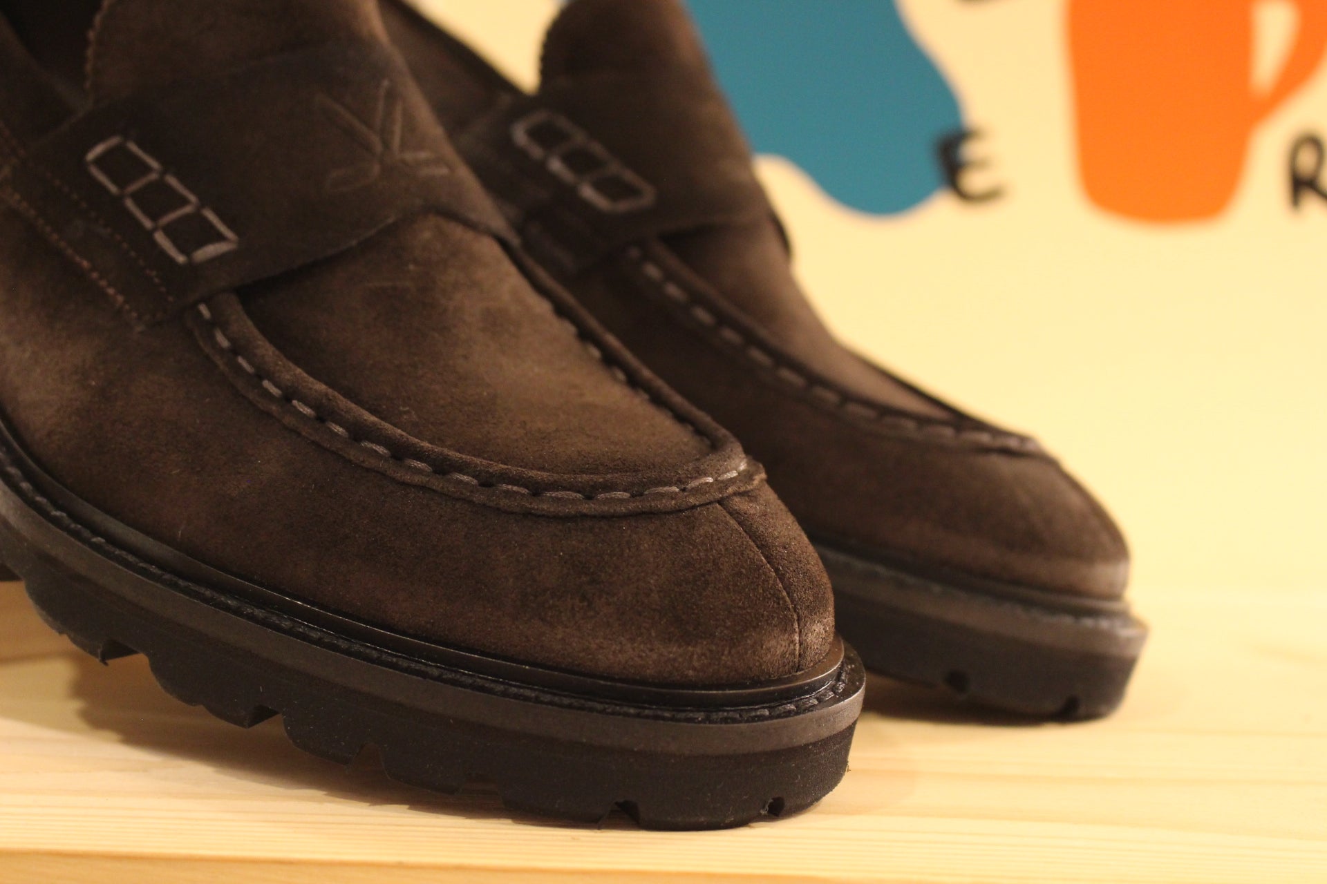 Mocassins en cuir velours LLOYD légèrement effilé