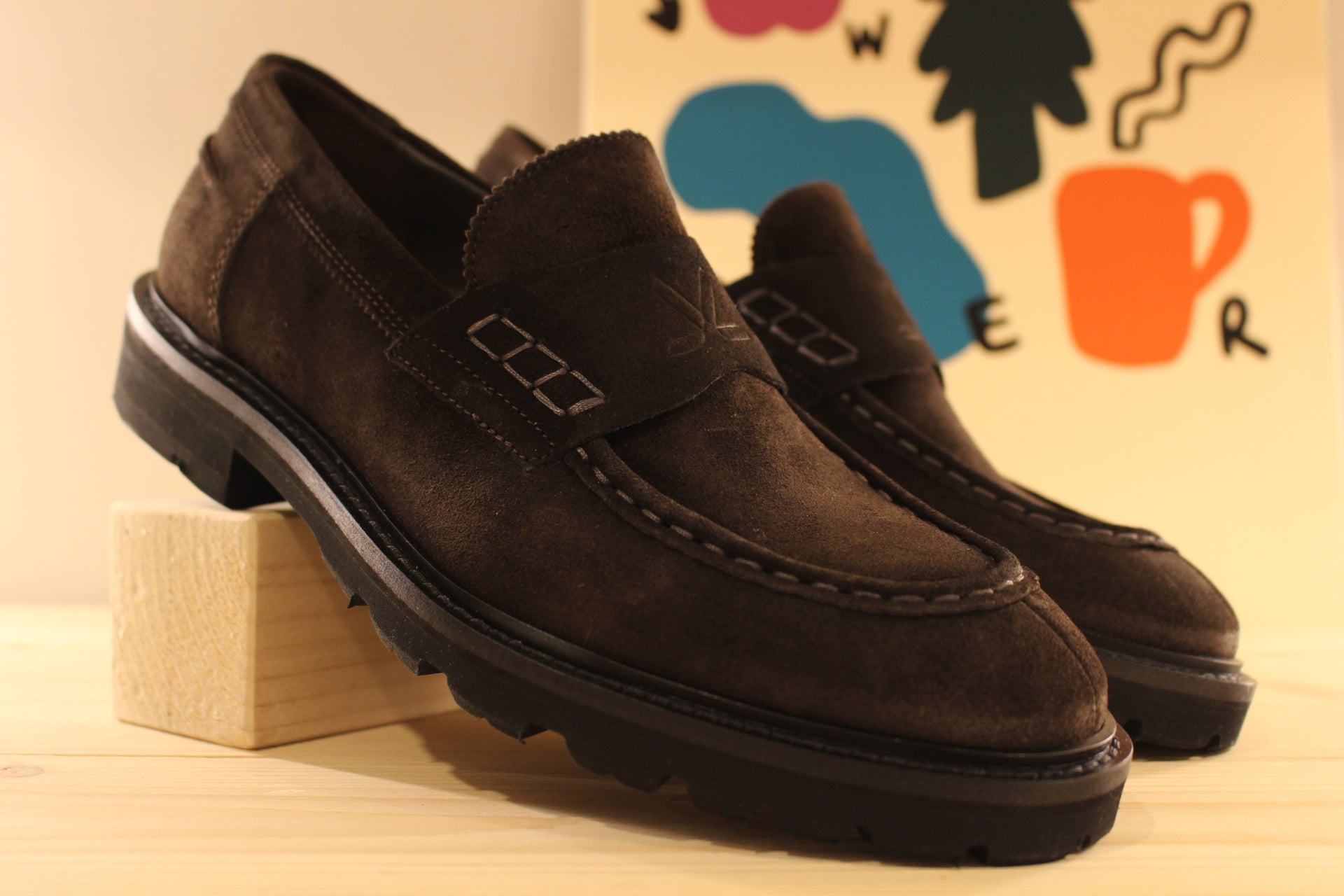 Mocassins en cuir velours LLOYD légèrement effilé